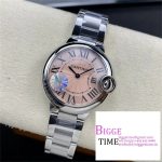 Ballon Bleu 33mm SS AF 1:1 Best Edition Pink Textured Dial on SS Bracelet A1853