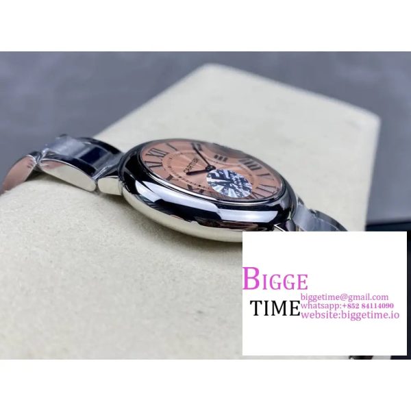 Ballon Bleu 33mm SS AF 1:1 Best Edition Pink Textured Dial on SS Bracelet A1853 - Image 7
