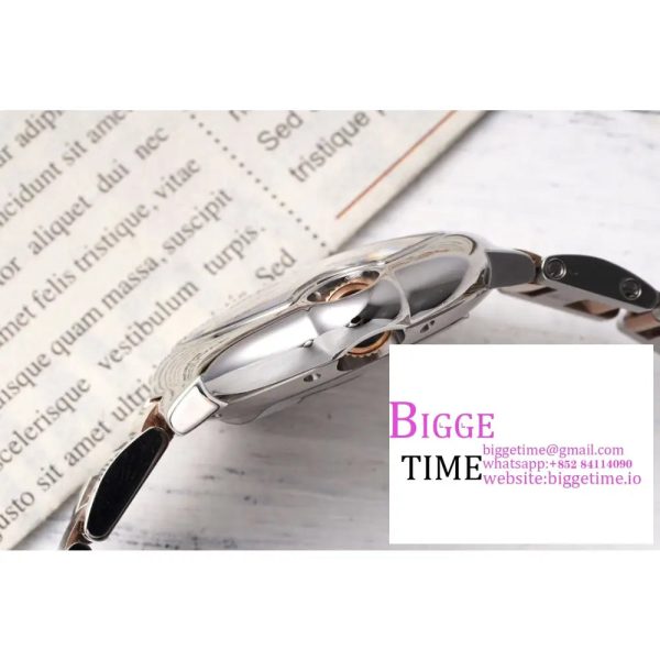 Ballon Bleu 33mm SS AF 1:1 Best Edition Pink Textured Dial on SS/RG Bracelet NH05A - Image 7