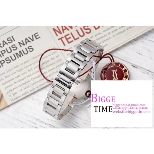 Ballon Bleu 33mm SS AF 1:1 Best Edition Pink Textured Dial on SS/RG Bracelet NH05A - Image 6