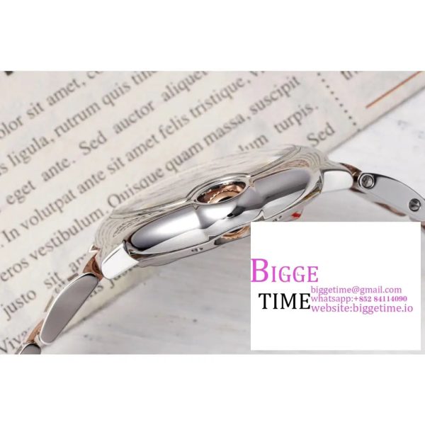 Ballon Bleu 33mm SS/RG AF 1:1 Best Edition White Textured Dial on SS/RG Bracelet SEIKO NH05A - Image 8
