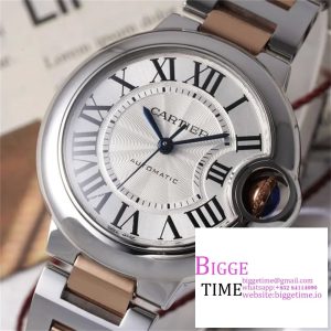 Ballon Bleu 33mm SS/RG AF 1:1 Best Edition White Textured Dial on SS/RG Bracelet SEIKO NH05A