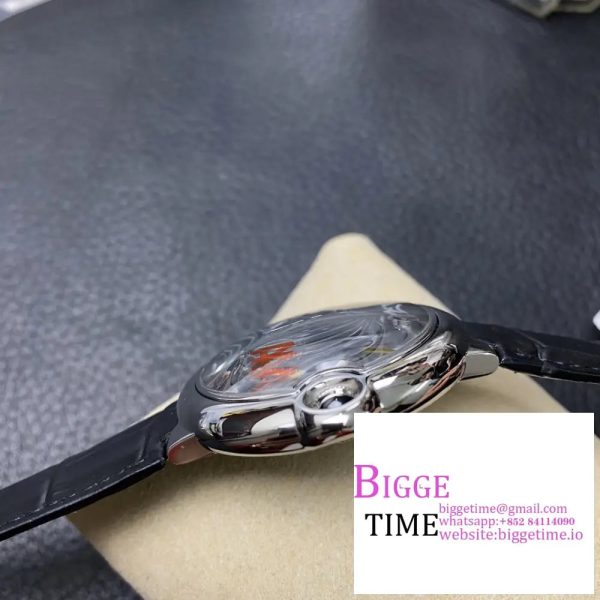 Ballon Bleu 42mm SS AF 1:1 Best Edition BlackTexture Dial on Black Crocodile Strap A2824 - Image 7