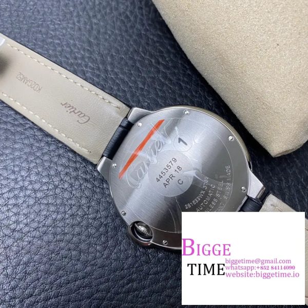 Ballon Bleu 42mm SS AF 1:1 Best Edition BlackTexture Dial on Black Crocodile Strap A2824 - Image 9