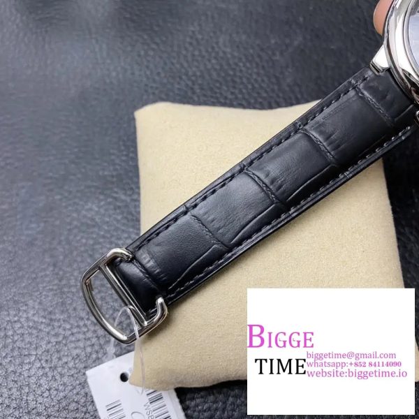 Ballon Bleu 42mm SS AF 1:1 Best Edition BlackTexture Dial on Black Crocodile Strap A2824 - Image 8