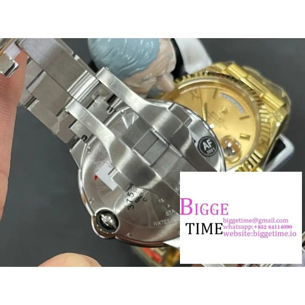 Ballon Bleu 42mm SS AF 1:1 Best Edition Blue Texture Dial on SS Bracelet A2824 - Image 5