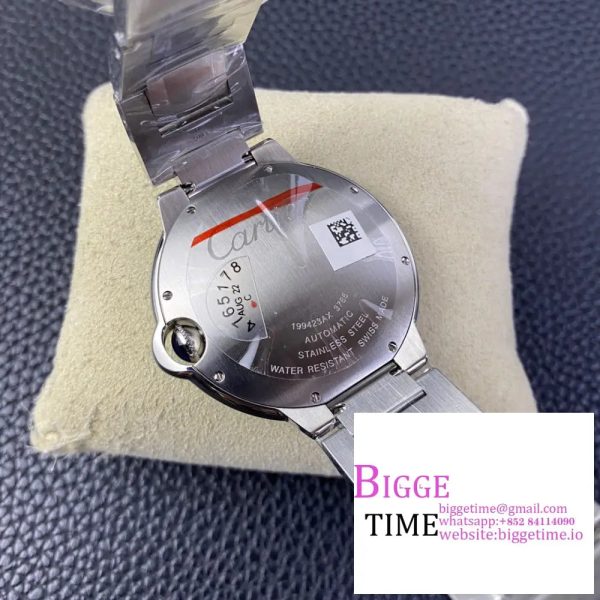 Ballon Bleu 42mm SS AF 1:1 Best Edition White Texture Dial on SS Bracelet A2824 - Image 9