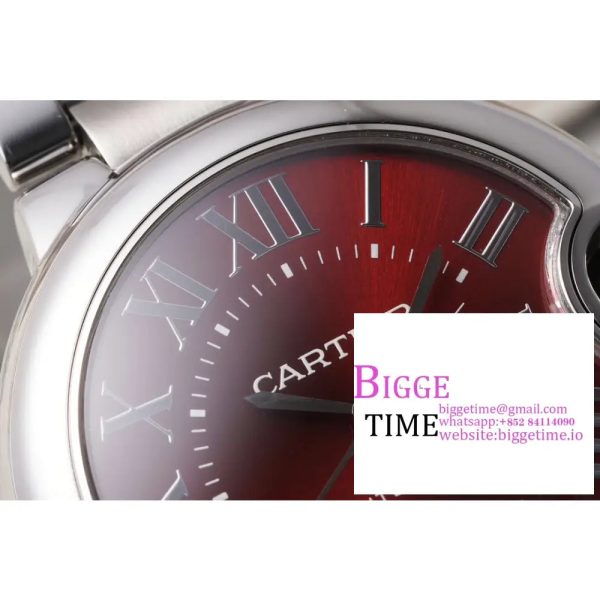 Ballon Bleu De Cartier 33mm Red Dial SS Bracelet AF NH05A - Image 4