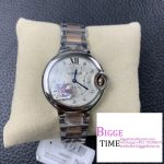 Ballon Bleu De Cartier 33mm RG/SS White Dial Diamond Marker Two Hands RG/SS Bracelet TWF NH05A