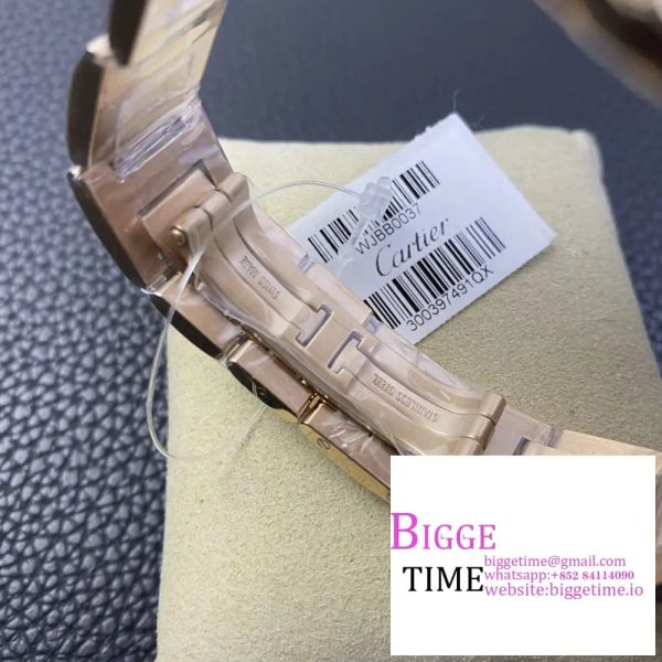 Ballon Bleu De Cartier 36mm RG Double Diamond Bezel White Dial RG Bracelet AF A2824 - Image 9