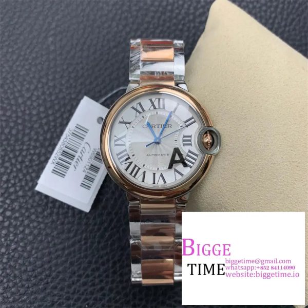 Ballon Bleu De Cartier 36mm RG/SS White Dial RG/SS Bracelet AF A2824 - Image 2