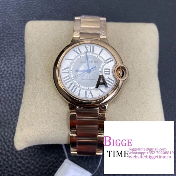 Ballon Bleu De Cartier 36mm RG White Dial RG Bracelet AF A2824