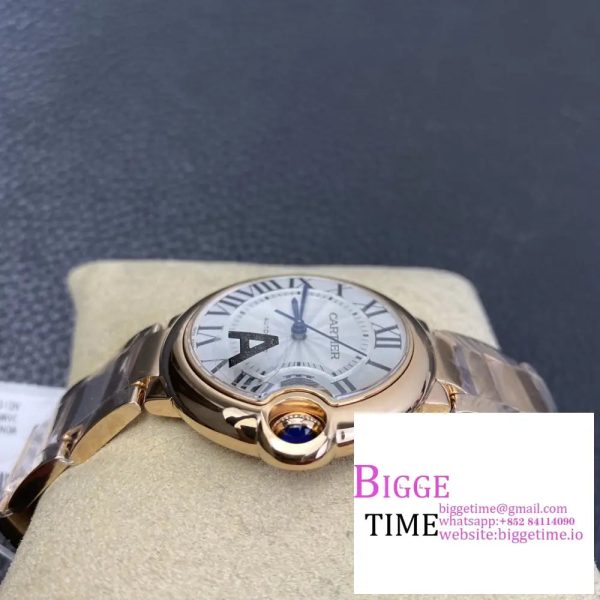 Ballon Bleu De Cartier 36mm RG White Dial RG Bracelet AF A2824 - Image 3