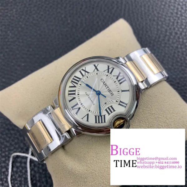 Ballon Bleu De Cartier 36mm White Dial SS Bracelet AF A2824 - Image 6