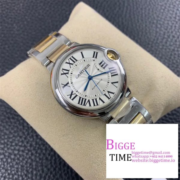 Ballon Bleu De Cartier 36mm White Dial SS Bracelet AF A2824 - Image 2