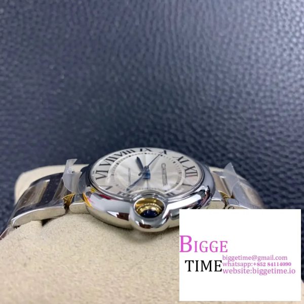 Ballon Bleu De Cartier 36mm White Dial SS Bracelet AF A2824 - Image 3