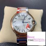 Ballon Bleu De Cartier 42mm RG/SS White Dial RG/SS Bracelet AF A2824