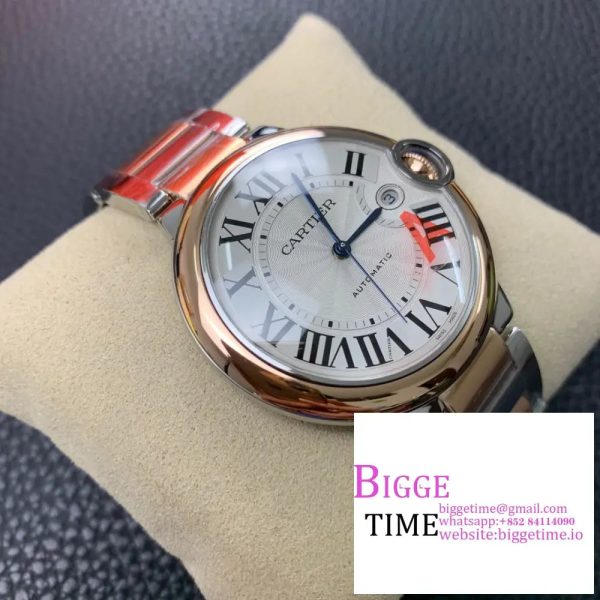 Ballon Bleu De Cartier 42mm RG/SS White Dial RG/SS Bracelet AF A2824 - Image 3