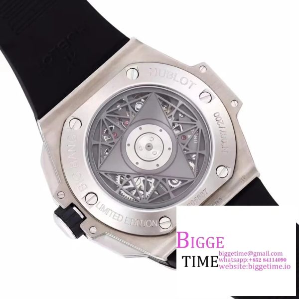 Big Bang Sang Bleu II Chrono 45mm Black Dial Black Rubber Strap BBF A1240 - Image 9