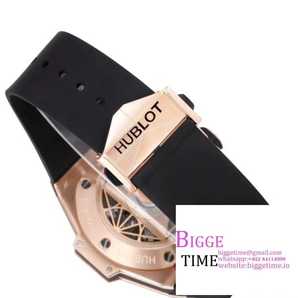 Big Bang Sang Bleu II Chrono 45mm RG Black Dial Black Rubber Strap BBF A1240 - Image 9