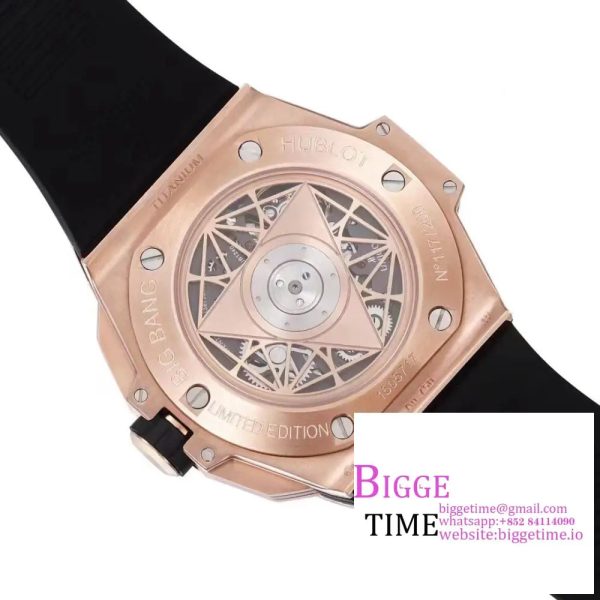 Big Bang Sang Bleu II Chrono 45mm RG Blue Dial Blue Rubber Strap BBF A1240 - Image 9