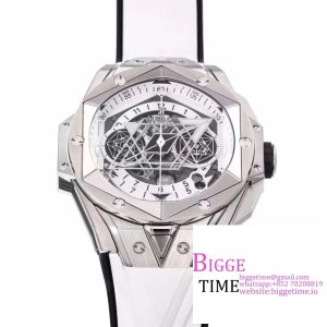 Big Bang Sang Bleu II Chrono 45mm White Dial White Rubber Strap BBF A1240