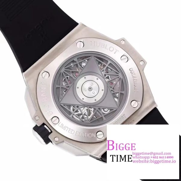 Big Bang Sang Bleu II Chrono 45mm White Dial White Rubber Strap BBF A1240 - Image 8