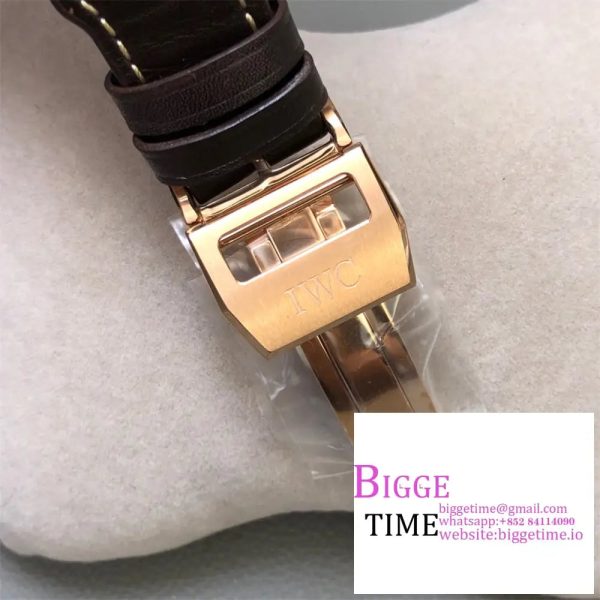Big Pilot Real PR Annual Calendar RG IW502706 YLF 1:1 Best Edition Brown Dial on Brown Leather Strap A52850 - Image 9
