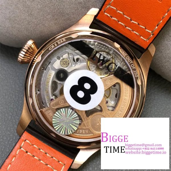 Big Pilot Real PR Annual Calendar RG IW502706 YLF 1:1 Best Edition Brown Dial on Brown Leather Strap A52850 - Image 7