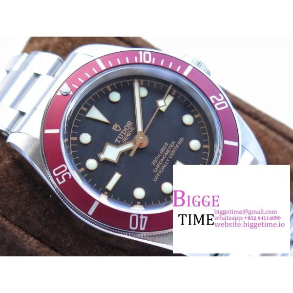 Black Bay 41mm Red Bezel Black Dial SS Bracelet ZF A2824 - Image 2