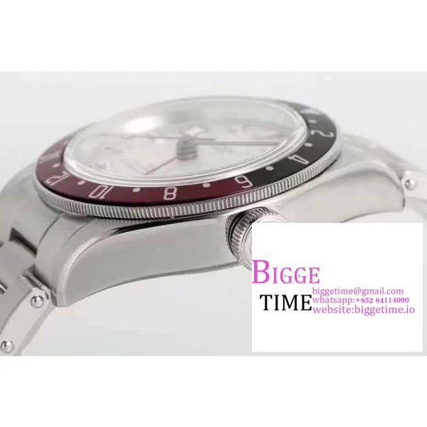 Black Bay GMT 41mm Blue/Red Bezel White Dial SS Bracelet ZF A2824 - Image 6