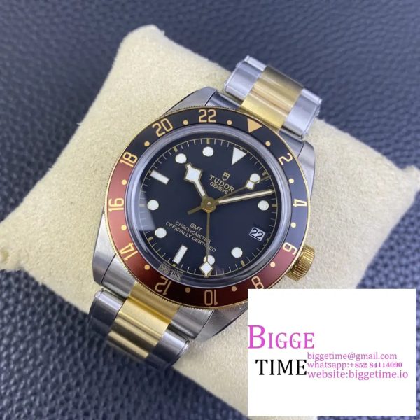 Black Bay GMT 41mm YG/SS Black/Brown Bezel Black Dial YG/SS Bracelet ZF A2836 - Image 2