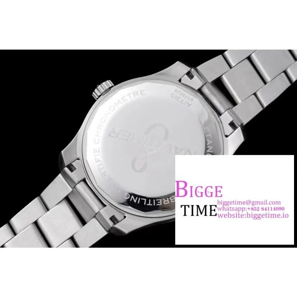 Breitling 41mm Navitimer 8 Black Dial SS Bracelet TF A2824 - Image 9