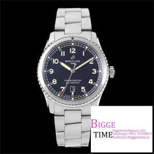 Breitling 41mm Navitimer 8 Black Dial SS Bracelet TF A2824