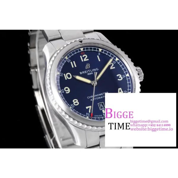 Breitling 41mm Navitimer 8 Blue Dial SS Bracelet TF A2824 - Image 2