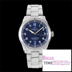 Breitling 41mm Navitimer 8 Blue Dial SS Bracelet TF A2824