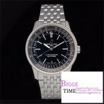 Breitling 41mm NAVITIMER Black/Grey Dial SS Bracelet V7F A2824
