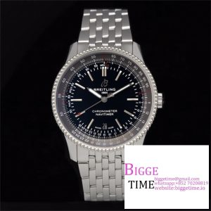 Breitling 41mm NAVITIMER Black/Grey Dial SS Bracelet V7F A2824