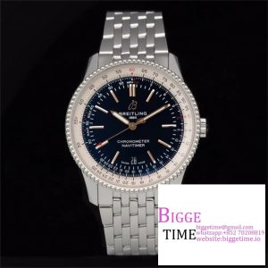 Breitling 41mm NAVITIMER Black/White Dial SS Bracelet V7F A2824