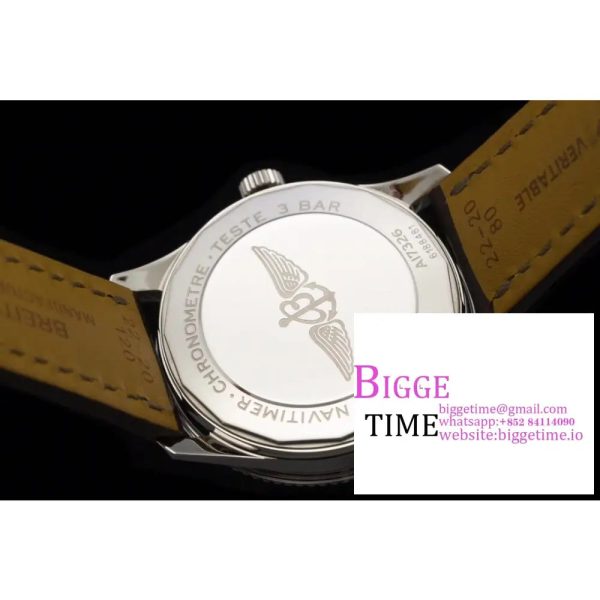 Breitling 41mm NAVITIMER White Dial Brown Leather Strap V7F A2824 - Image 9