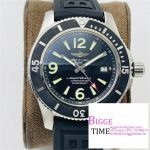 Breitling 42mm SUPEROCEAN Black Dial Black Rubber Strap TF A2824