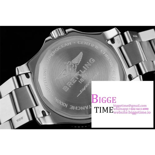 Breitling 42mm SUPEROCEAN Black Dial SS Bracelet TF A2824 - Image 8