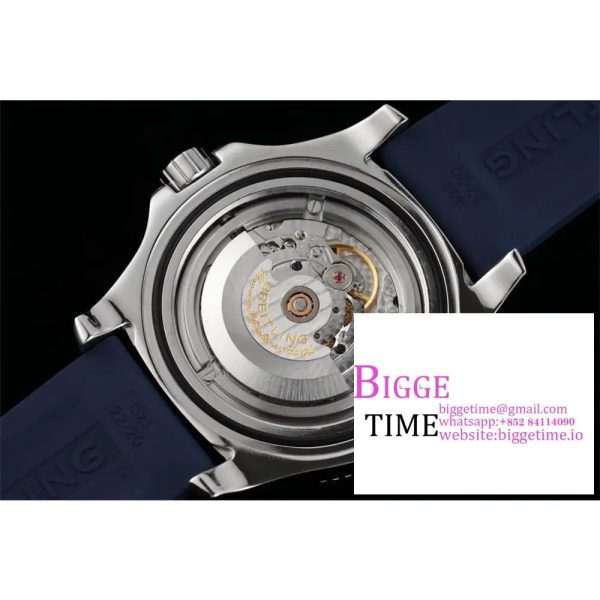 Breitling 42mm SUPEROCEAN Blue Dial Blue Rubber Strap TF A2824 - Image 9