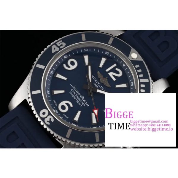 Breitling 42mm SUPEROCEAN Blue Dial Blue Rubber Strap TF A2824 - Image 3