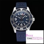 Breitling 42mm SUPEROCEAN Blue Dial Blue Rubber Strap TF A2824