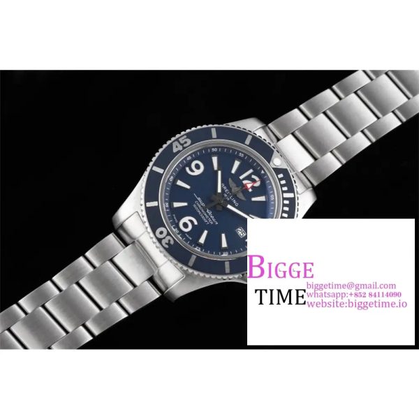 Breitling 42mm SUPEROCEAN Blue Dial SS Bracelet TF A2824 - Image 2