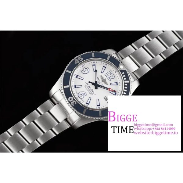 Breitling 42mm SUPEROCEAN White Dial SS Bracelet TF A2824 - Image 2