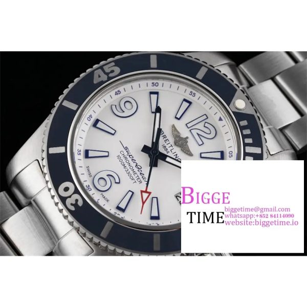 Breitling 42mm SUPEROCEAN White Dial SS Bracelet TF A2824 - Image 3