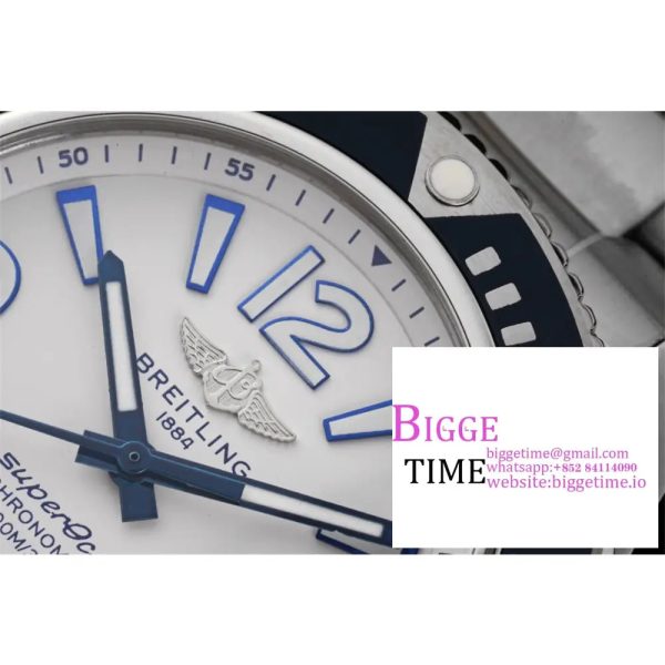 Breitling 42mm SUPEROCEAN White Dial SS Bracelet TF A2824 - Image 4
