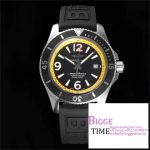 Breitling 42mm SUPEROCEAN Yellow/Black Dial Black Rubber Strap TF A2824